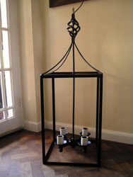 Wrought iron hand forged Bersted 4 light lantern