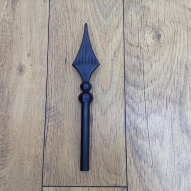 Hand forged wrought iron Spear curtain pole finial